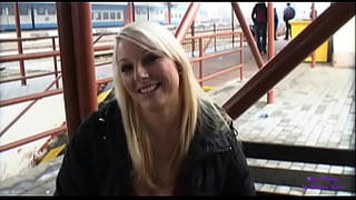 A young blonde in exchange for money gets touched and buggered in an underpass