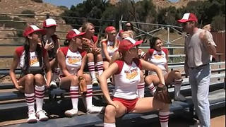 A baseball team full of sluts uses their bodies to distract the opponent